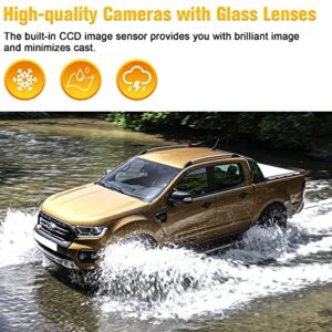 Wireless Backup Camera HD 1080P 5 Inch Monitor Stable Digital Signals Bluetooth Rear View Reverse License Plate Cam for Car Truck Camper Wide Viewing Angle DIY Parking Guide Lines D35