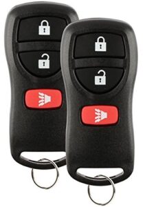discount keyless key fob keyless entry car remote for nissan infiniti kbrastu15, cwtwb1u733 (2 pack)