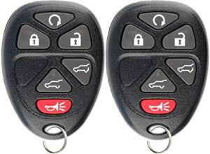 keylessoption keyless entry remote control car key fob replacement for ouc60221, 15913427 (pack of 2)
