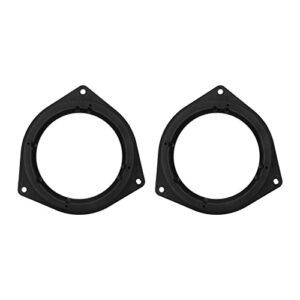 6.5″ car speaker spacers adapter (2pcs) fits for toyota crown reiz, plastic black mounting spacer adaptor ring