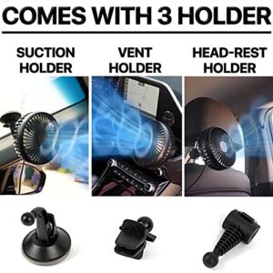 KMMOTORS Cooling Car Fan, Baby Pet Car Seat Rear Seat Headrest Window fan, USB Plug for Car/Vehicle