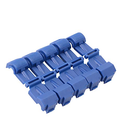 RuiLing 100 PCS Self-Stripping T-Tap Electrical Connectors Wire Quickly Splice Connector and Insulated Male Quick Disconnect Terminals (Blue)