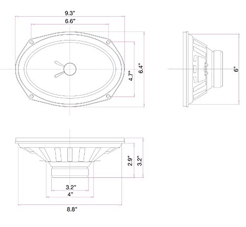 Magnadyne LS69W 6" x 9" High Power Subwoofer