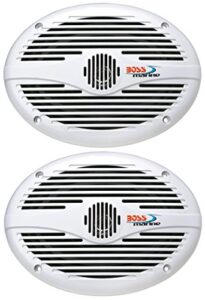 boss audio systems mr690 350 watt per pair, 6 x 9 inch , full range, 2 way weatherproof marine speakers sold in pairs