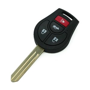 segaden replacement key shell compatible with nissan keyless entry remote key case fob 4 button 3b+1 pg510d