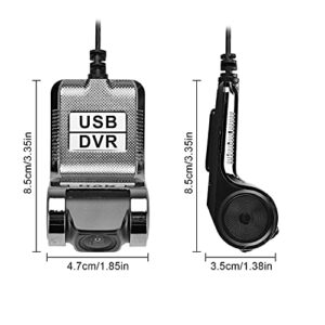 PASASABLE USB Dash Camera Car DVR Night Vision HD 1080P, 140° Wide Angle Road Video Recorder Support ADAS, Loop Recording