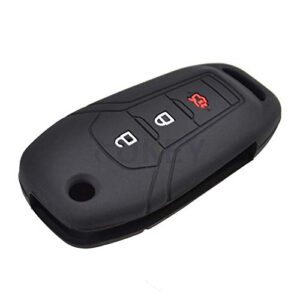 XUKEY 3 Button Silicone Flip Key Case Cover for Ford F-150 F-250 F-350 Explorer Ranger Fiesta Mondeo Eco Sport Remote Fob