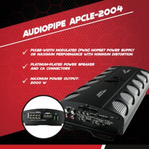 Audiopipe APCL2004 4-Channel 2000W Max Amplifier