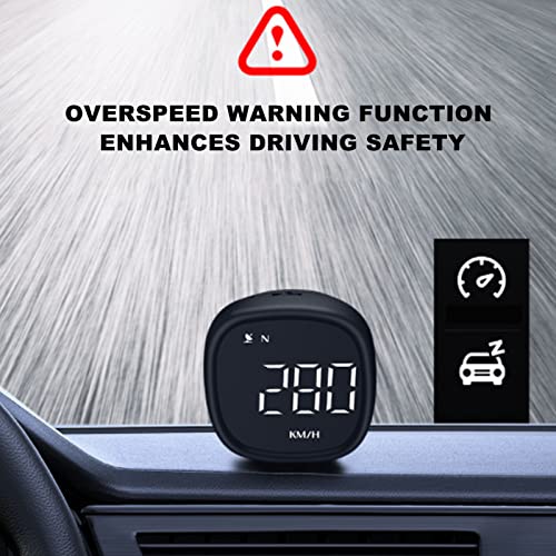 Digital GPS Speedometer,5V Car HUD Display Overspeed Alarm High Accuracy Universal Digital GPS Speedometer