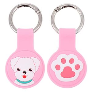 hemobllo keychain accessories keychain accessories 2pcs silicone case compatible with anti scratch case holder with keychain hook air tags air tags