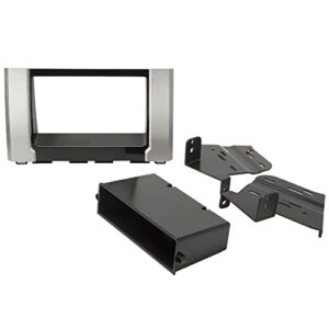 SCOSCHE TA2116B Double DIN Dash Kit with Pocket Compatible with 2014-21 Toyota Tundra Black