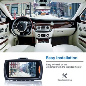 Dash Camera for Cars, Dash Cam 1080P Full HD Dual, G-Sensor,Dashcam 140 Wide Angle 2.7" LCD Display, Super Night Vision, Parking Monitor, WDR, Loop Recording