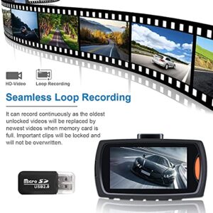 Dash Camera for Cars, Dash Cam 1080P Full HD Dual, G-Sensor,Dashcam 140 Wide Angle 2.7" LCD Display, Super Night Vision, Parking Monitor, WDR, Loop Recording