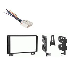 compatible with ford mustang 2004 double din aftermarket stereo harness radio install dash kit