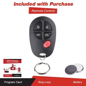 KeylessOption Keyless Entry Remote Control Key Fob for Toyota Sienna 2004-2020 GQ43VT20T