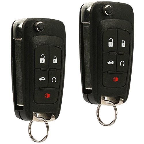 2 Key Fob fits 2010-2017 Buick Allure Encore Lacrosse Regal Verano/Chevy Camaro Cruze Equinox Impala Malibu Sonic/GMC Terrain Keyless Entry Remote Flip 2010 2011 2012 2013 2014 2015 2016 2017