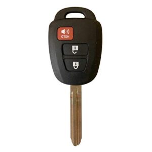 replacement key for 2013-2015 toyota rav4 2014-2016 prius c v remote fob h chip, new uncut blade; by autokeymax