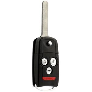 car flip key fob keyless entry remote fits 2009-2014 acura tl tsx / 2010-2013 acura zdx (mlbhlik-1t, 2500a-hlik1t)