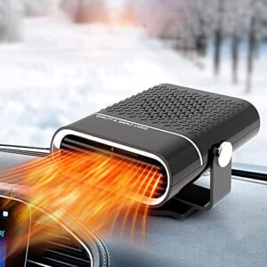 arecwy car heater, 2 in 1 12v 120w auto car windshield heater cooling fan auto defogger 360 degree rotatable heating defrost