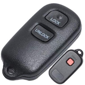 keymall keyless entry replacement car key 2+1b fob remote for toyota tacoma tundra camry installed keyless entry rs320, bab237131-056