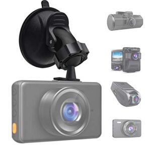 TiToeKi Dash Cam Suction Mount with 15+ Swivel Ball Adapters Compatible with Rexing V1, UGSHD, Falcon F170, KDLINKS, Vantrue, APEMAN, , Z-Edge, Roav, Old Shark, YI, Peztio, UGSHD and Most Dash Cameras