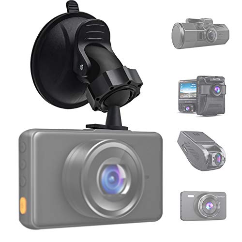 TiToeKi Dash Cam Suction Mount with 15+ Swivel Ball Adapters Compatible with Rexing V1, UGSHD, Falcon F170, KDLINKS, Vantrue, APEMAN, , Z-Edge, Roav, Old Shark, YI, Peztio, UGSHD and Most Dash Cameras