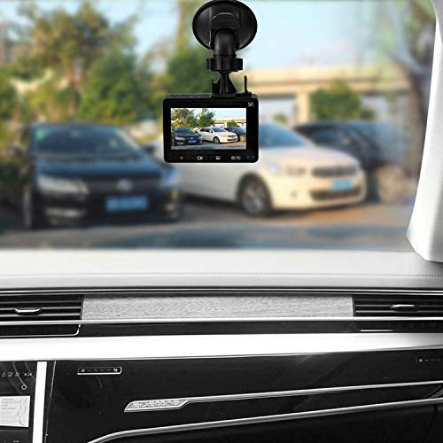 TiToeKi Dash Cam Suction Mount with 15+ Swivel Ball Adapters Compatible with Rexing V1, UGSHD, Falcon F170, KDLINKS, Vantrue, APEMAN, , Z-Edge, Roav, Old Shark, YI, Peztio, UGSHD and Most Dash Cameras