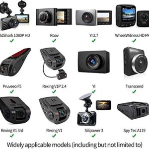 TiToeKi Dash Cam Suction Mount with 15+ Swivel Ball Adapters Compatible with Rexing V1, UGSHD, Falcon F170, KDLINKS, Vantrue, APEMAN, , Z-Edge, Roav, Old Shark, YI, Peztio, UGSHD and Most Dash Cameras