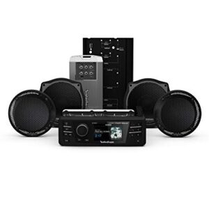 Rockford Fosgate HD9813SGU-STAGE2 Digital Media Receiver, Four Speakers & Amplifier Kit for 1998-2013 Harley-Davidson Street Glide Ultra