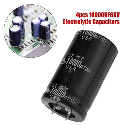 Capacitor 4 Pcs Aluminum Electrolytic Capacitor 63v 10000uf Amplifier Electrolytic Capacitor Electronic Components For Amplifier