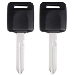 eccpp replacement fit for uncut transponder ignition car key for nissan series ni04t (pack of 2)
