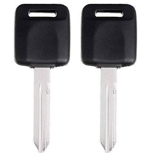 ECCPP Replacement fit for Uncut Transponder Ignition Car Key for Nissan Series NI04T (Pack of 2)