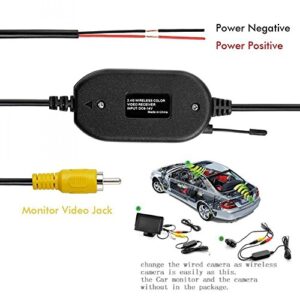 Beastron 12V/2.4GHz Wireless Video Transmitter and Receiver for Vehicle Backup Camera/Front Car Camera (ZBC-101)
