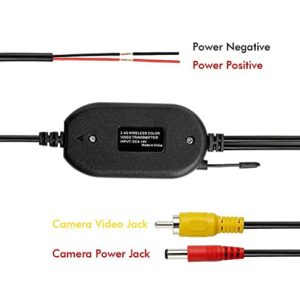 Beastron 12V/2.4GHz Wireless Video Transmitter and Receiver for Vehicle Backup Camera/Front Car Camera (ZBC-101)