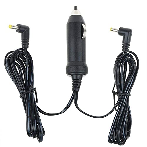 Yustda Car DC Adapter Y Cable 2 Output Compatible with Sylvania Sdvd8730 Sdvd8732 Sdvd8706 Sdvd8706b Sdvd8727 Sdvd8791 Sdvd8735 Sdvd8737 7" Dual Screen Portable DVD Player 9-12V