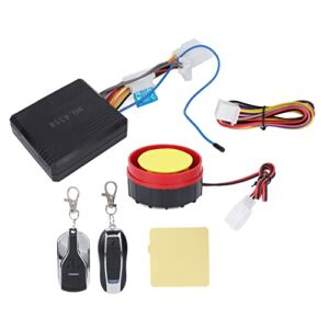 Motorcycle Anti Theft Alarm System, 12V Universal Motorcycle Waterproof Anti Theft Alarm System Kit One Way Remote Control