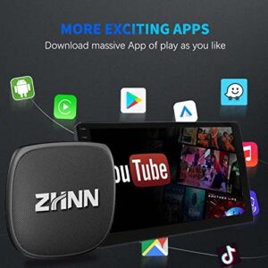 ZHNN Android 11 CarPlay AI Box 2023, 3+32G, Multimedia Video Box Support Wireless Car Play & Android Auto, Stream Netflix/YouTube/Spotify to Your Car, 4G Network, 2.4G+5G WiFi Bluetooth 5.0