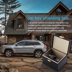 Diyife Faraday Box, [Newest Version] RFID Box for Car Keys, Key Fob Protector, Carbon Fiber Signal Blocker for Keyless Fob, Large Car Key Signal Blocker Cage, Signal Blocking Box for Car Keys Phones