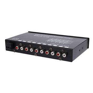 erhai 7-band car audio equalizer, adjustable 7 bands eq car amplifier graphic equalizer with cd/aux input select switch,black