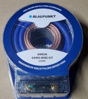 Blaupunkt AMK00 Car Audio Amplifier 0 Gauge Wiring Kit Blue