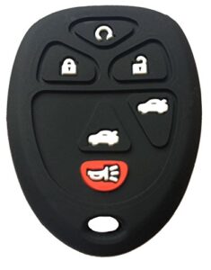 rpkey silicone keyless entry remote control key fob cover case protector replacement fit for buick cadillac chevrolet gmc saturn ouc60270 15913427