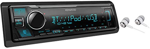 Kenwood Bluetooth USB MP3 WMA AM/FM Digital Media Player Dual Phone Connection Pandora Car Stereo Receiver/Free Alphasonik Earbuds