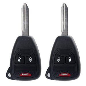 eccpp 2x keyless entry remote fob replacement fit for c-hrysler 200 300 aspen sebring/d-odge avenger charger durango magnum/j-eep commander compass patriot wrangler oht692713aa oht692427aa kobdt04a