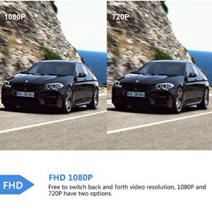 Backup Camera 10 inch Mirror Dash Cam Dual Lens Front Rear Dash Camera 1080P Full Touch Screen Video Streaming Rear View Mirror Loop Recording, Parking Monitor, Night Vision, Waterproof Rear Camera