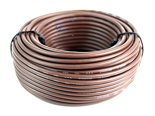 Best Connections Audiopipe Copper Clad Stranded Car Audio Primary Remote Wire (14 Gauge 50', Brown)