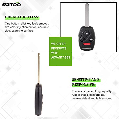 SCITOO Keyless Entry Remote Control Key Fob Replacement for Honda Accord for Honda CR-V 2003-2007 1PC FCC OUCG8D380HA 35111SHJ305 850GG8D380HA