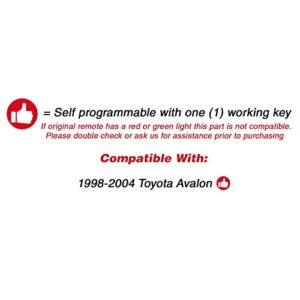 KeylessOption 2 Replacement Keyless Entry Remote Control Key Fob with Trunk Release for HYQ12BAN, HYQ12BBX, HYQ1512Y