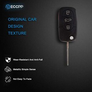 ECCPP Replacement fit for Uncut Keyless Entry Remote Key Fob Case Audi Series 4D0837231E (Pack of 2)