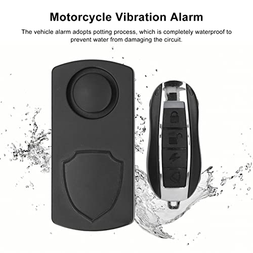 115dB Motorcycle Security Alarm Anti Theft Vibration Motion Sensor 3 Bell Sound Waterproof for Bike Electric Scooter Systems Alarm, Super Loud Bicycle Siren System