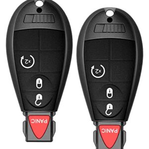 Key Fob FOBIK Replacement Compatible with 2009-2013 Dodge Ram 1500 2500 3500 Truck Pickup Journey Challenger Grand Caravan Jeep Grand Cherokee Commander Keyless Entry Remote Start Control (Pack of 2)